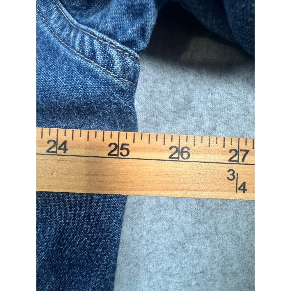 Neiman Marcus Exclusive Mens XXL Denim Button Down Shirt Blue Cotton Long Sleeve - Picture 7 of 11